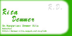 rita demmer business card